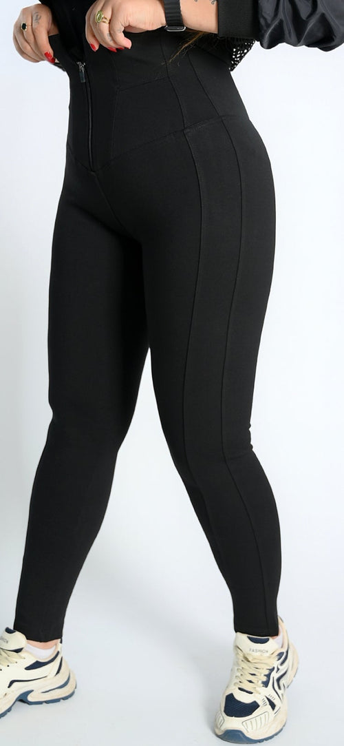 High-Waist Corset Skinny Leggings