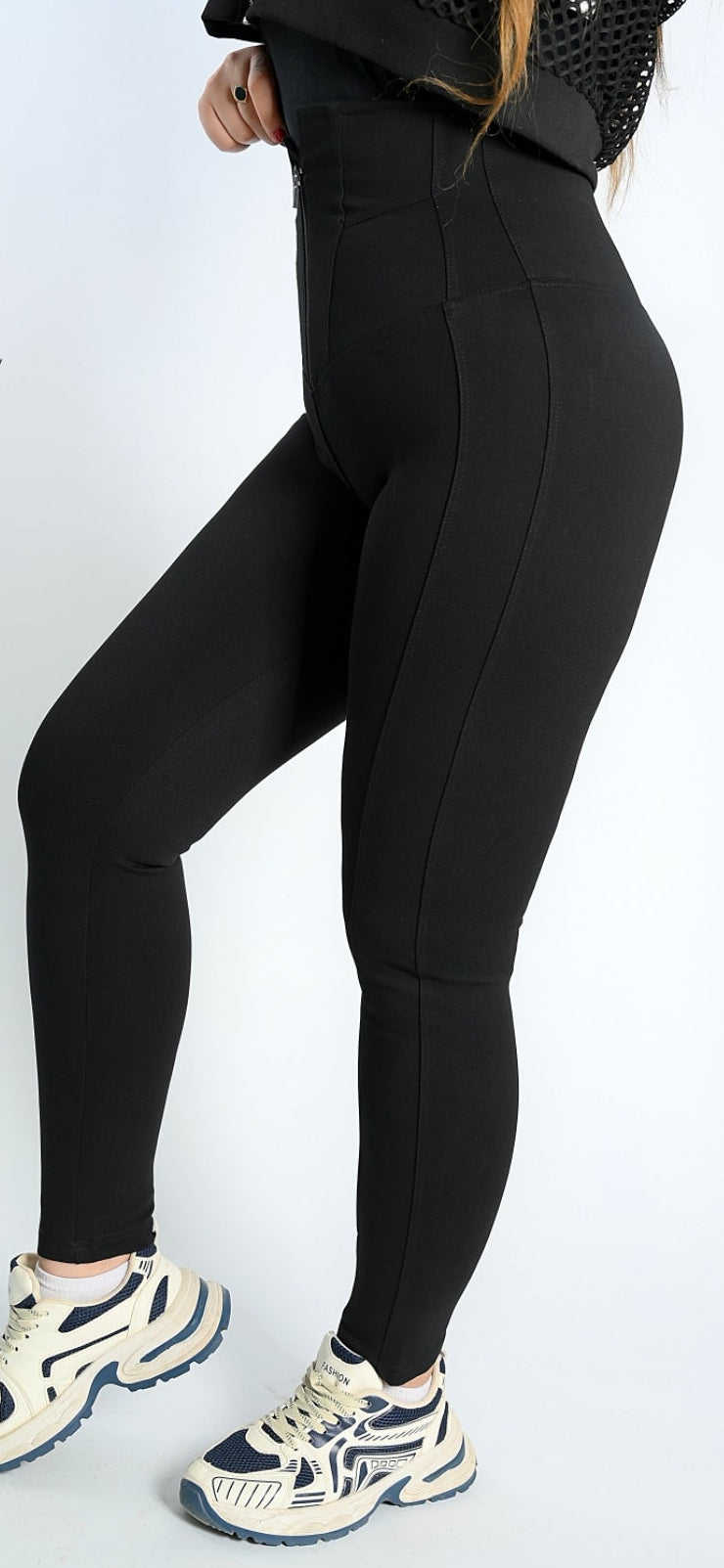 High-Waist Corset Skinny Leggings