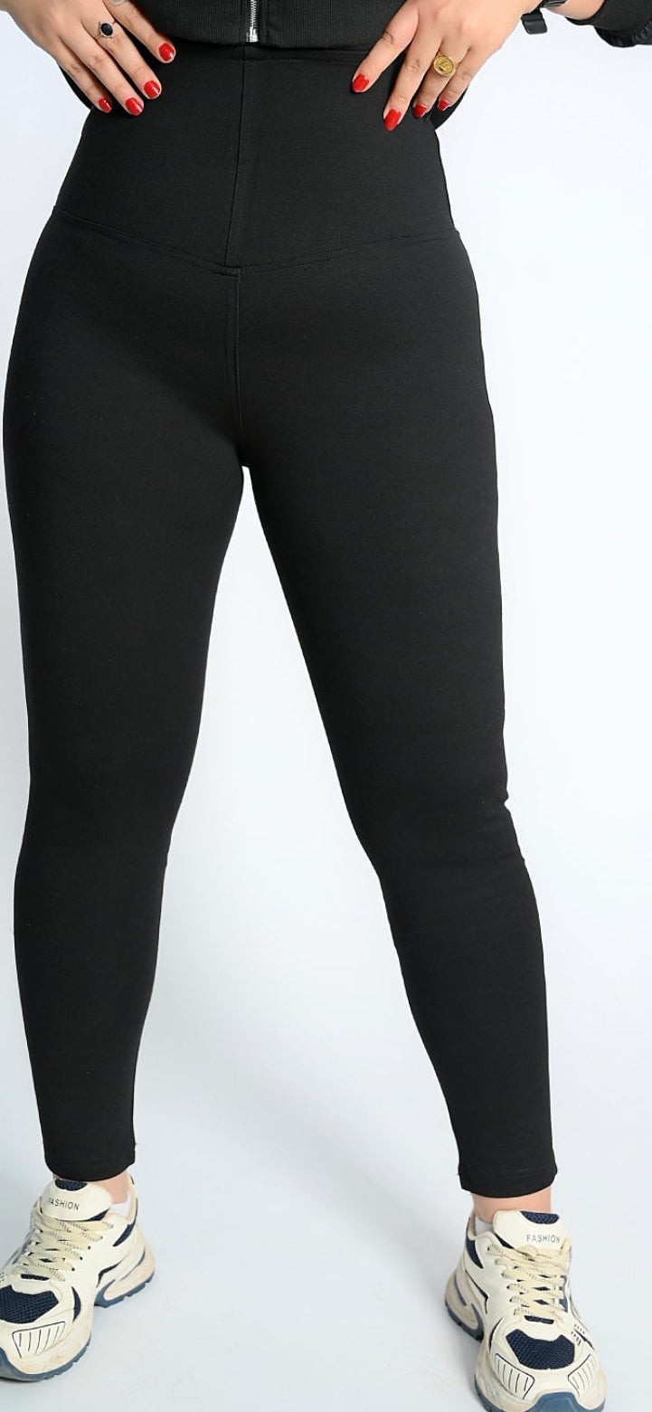 High-Waist Corset Skinny Leggings